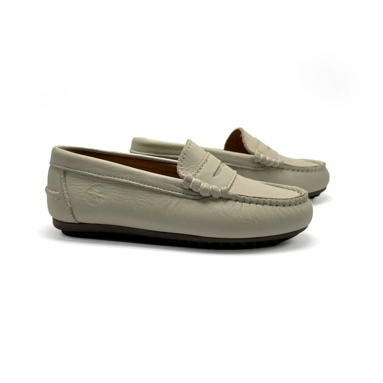 Lmdi ivory leather loafer handmade in spain fast shipping