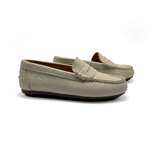 Lmdi ivory leather loafer handmade in spain fast shipping