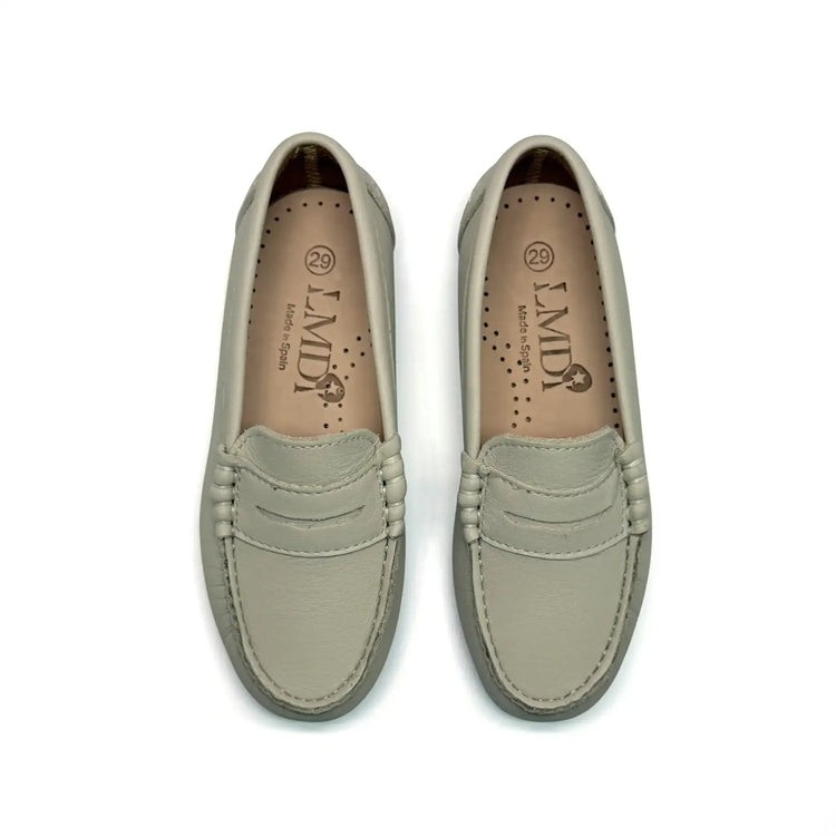 Lmdi ivory leather loafer handmade in spain fast shipping