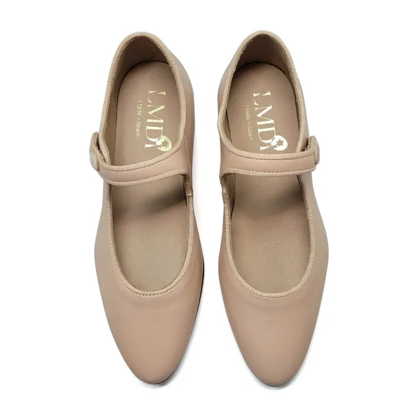 LMDI Nude Leather Mary Jane Runs Roomy Best Seller | Laced Shoe 38 LMDI Nude Leather Mary Jane Runs Roomy Best Seller | Laced Shoe 38