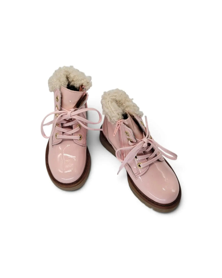 Lmdi pink dawn lace-up bootie | kids shoes fast shipping