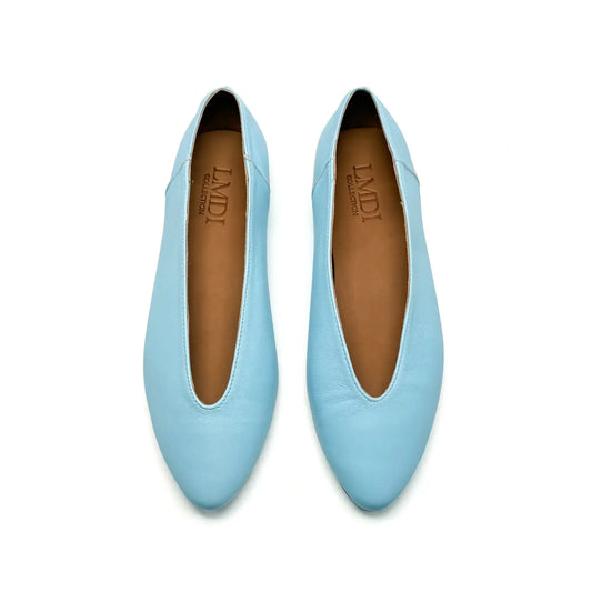 Lmdi sanxenxo ice blue ballet flats spain made fast shipping