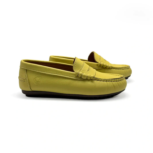 Lmdi yellow leather penny loafer handmade in spain fast shipping