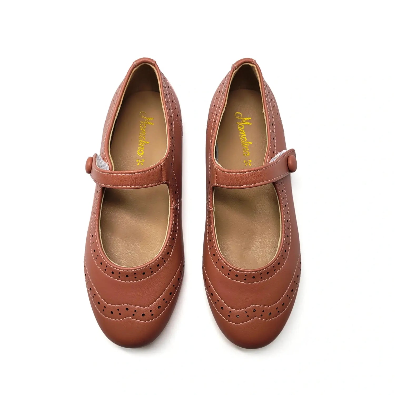 Mamelina apricot wingtip mary jane shoes fast shipping