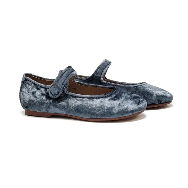 Blue Velvet Mary Jane Shoes Refined Back to School 30