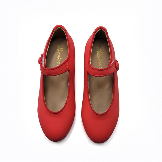 Mamelina cherry red mary jane leather shoes fast shipping