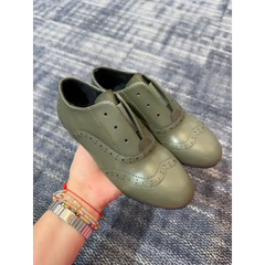 Mamelina dark green wingtip slip on oxford 0176 22 boys lace