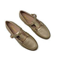 Mamelina gold chain t-strap mary jane 186839 - t-stap