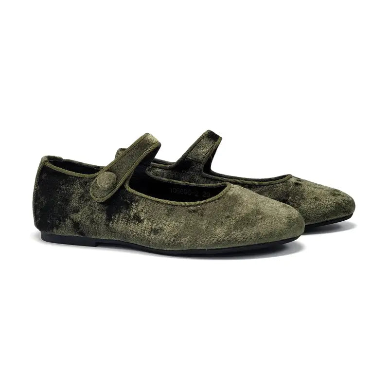Mamelina Green Velvet Mary Jane 106690