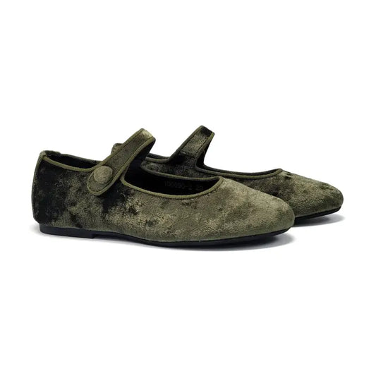 Mamelina Green Velvet Mary Jane 106690