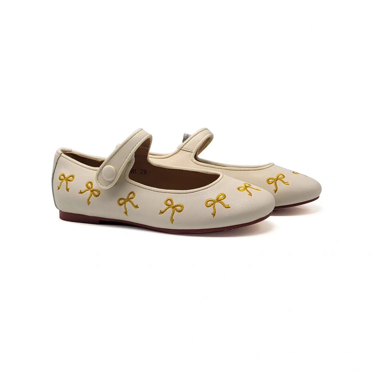 Mamelina ivory bow mary jane leather shoes fast shipping