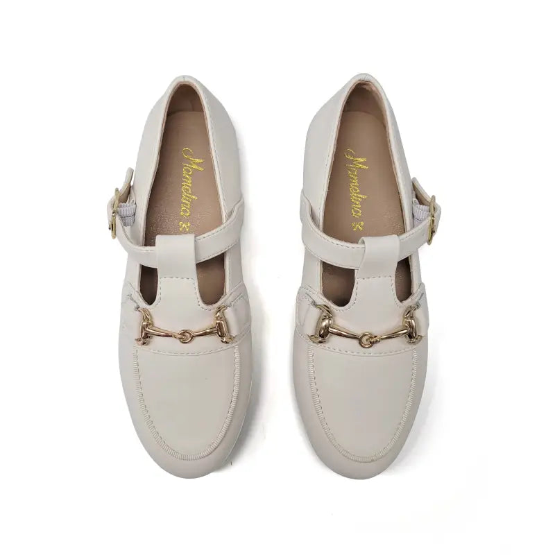 Mamelina ivory chain t-strap mary jane 186839 - t-stap