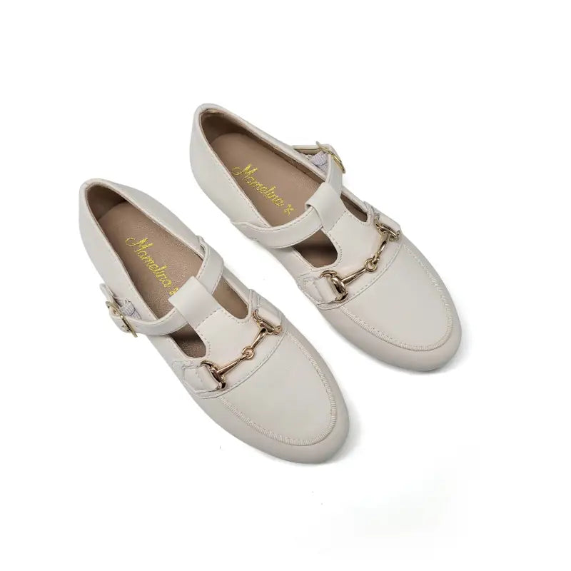 Mamelina ivory chain t-strap mary jane 186839 - t-stap