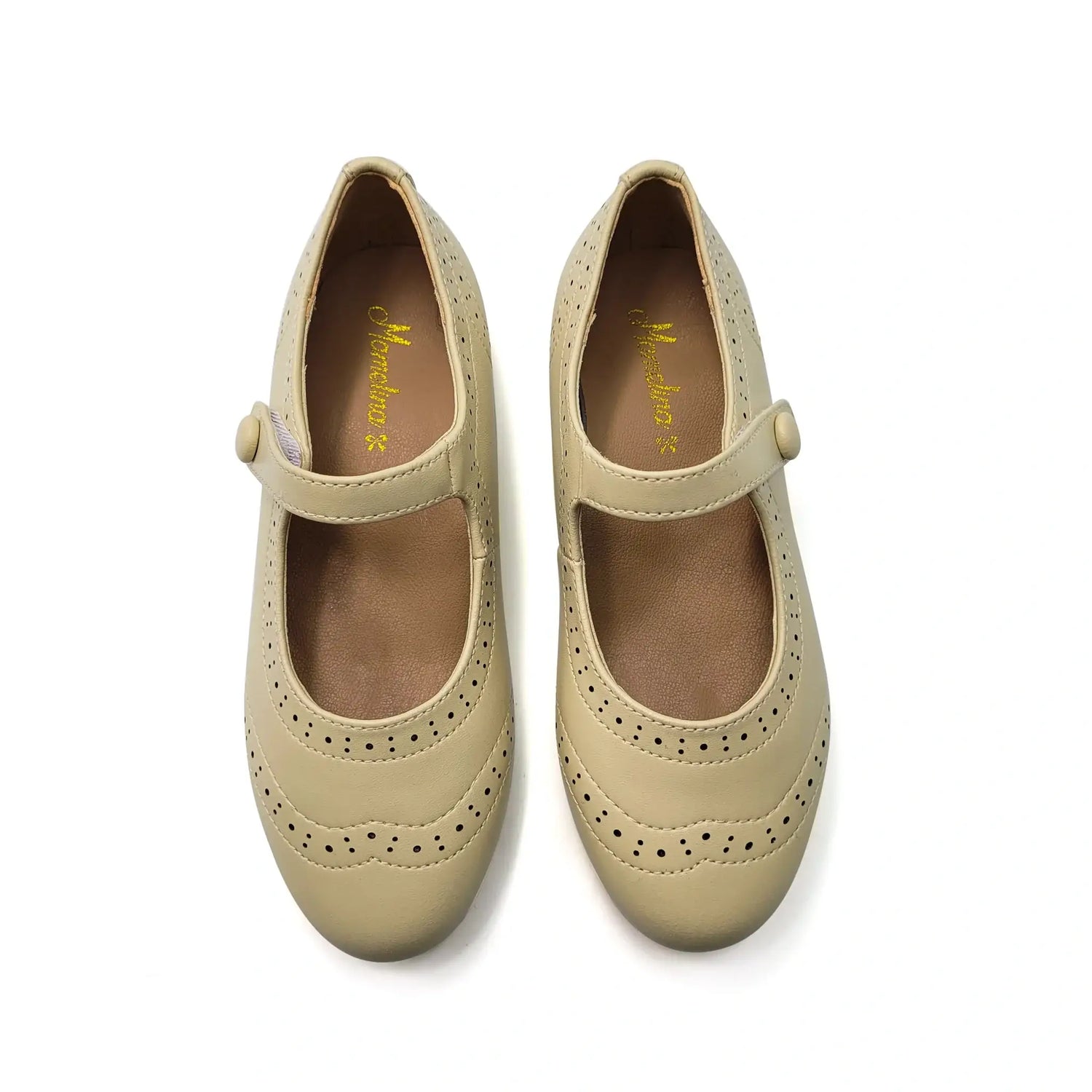 Mamelina ivory wingtip mary jane shoes fast shipping