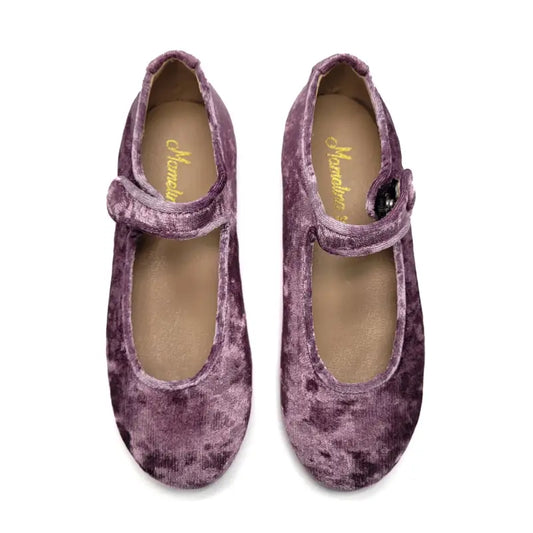 Mamelina Purple Velvet Mary Jane A011