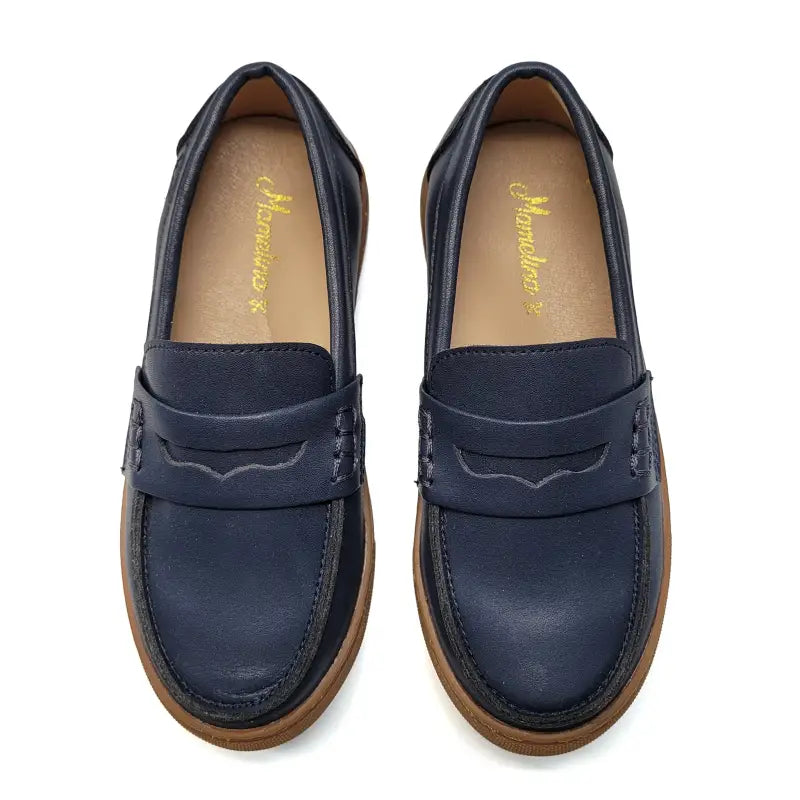 Mamelina Midnight Blue Penny Slip On Sneaker Loafer 16067