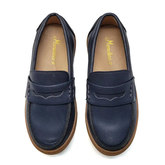 Mamelina Midnight Blue Penny Slip On Sneaker Loafer 16067