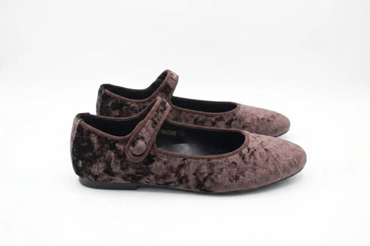 22 mamelina mocha velvet mary jane 106690 | kids shoes fast shipping