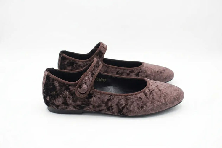 22 mamelina mocha velvet mary jane 106690 | kids shoes fast shipping