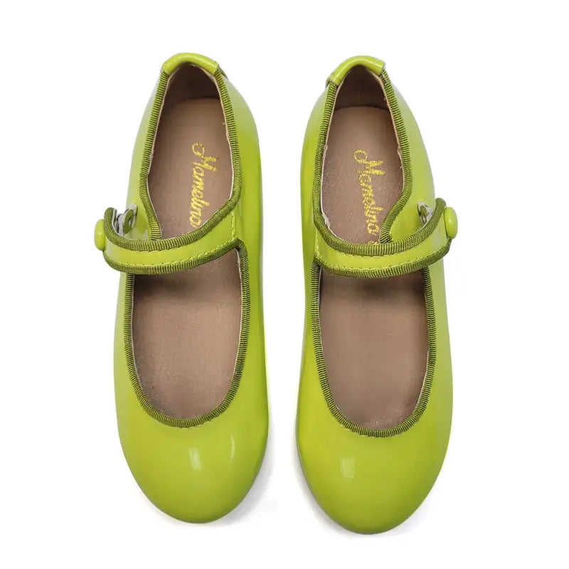 Mamelina Neon Lime Patent Mary Jane A011
