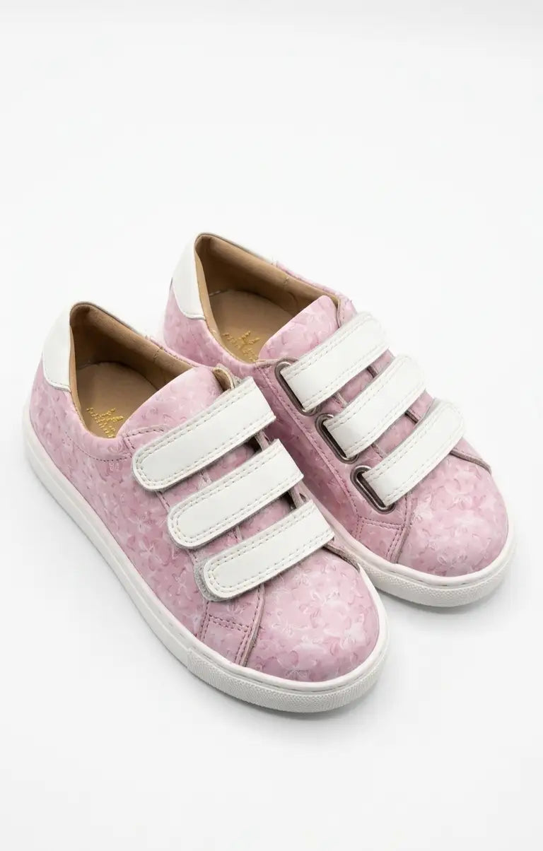 Pink butterfly velcro sneakers for girls fast shipping