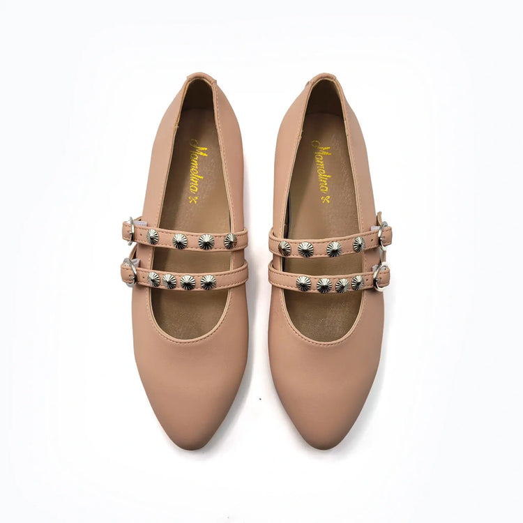 Mamelina pink leather mary jane shoes fast shipping