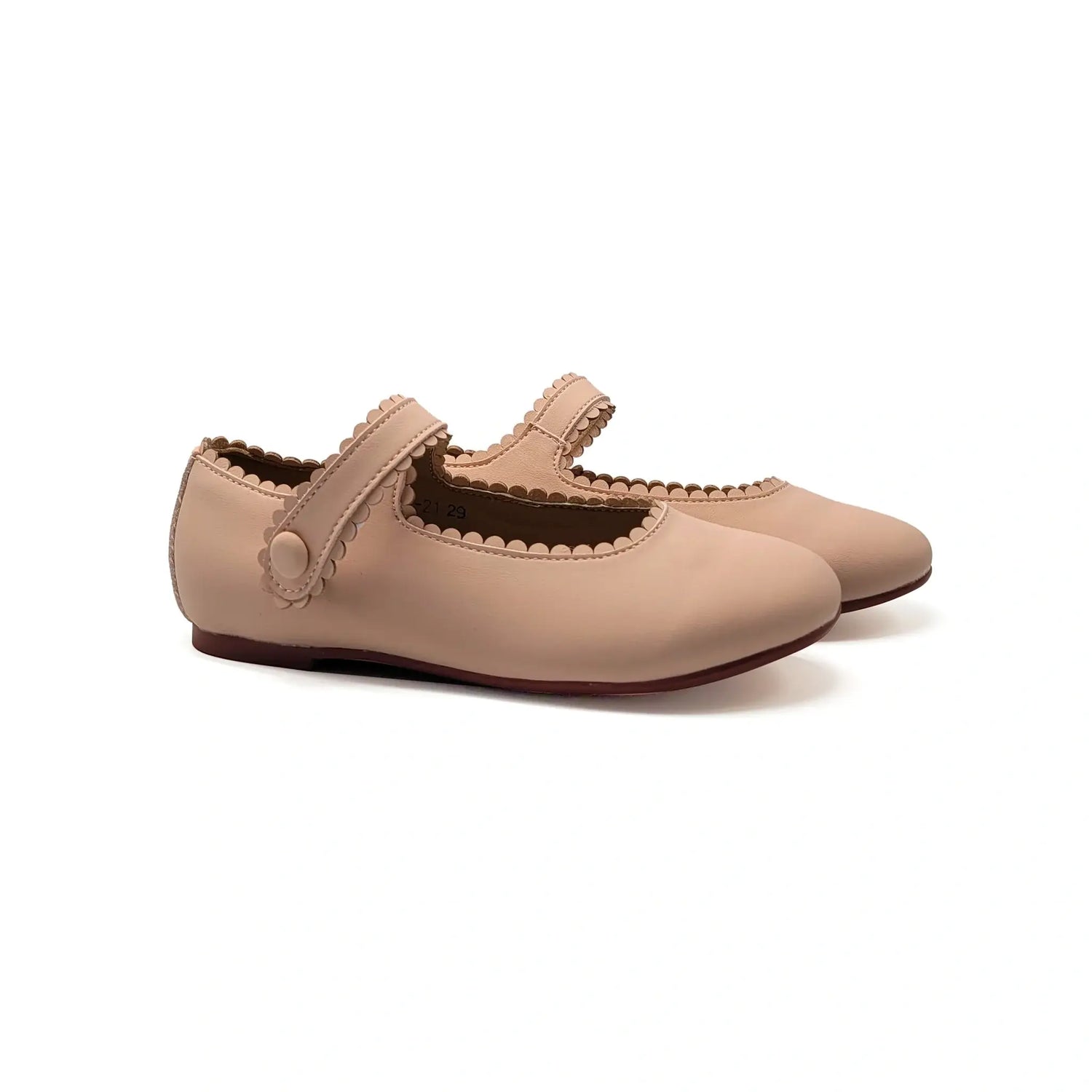Mamelina Pink Leather Scalloped Mary Jane Shoes 35