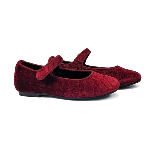 Mamelina Red Velvet Quilt Mary Jane A011