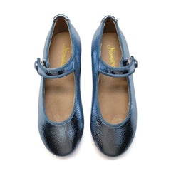 Mamelina Shiny Blue Metallic Mary Jane A011
