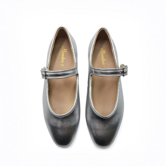 Mamelina silver leather mary jane shoes fast shipping