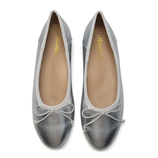 mamelina-silver-metal-bow-ballet-flat-