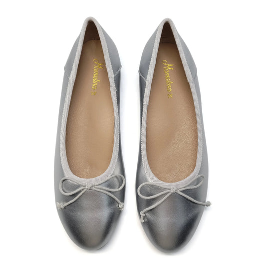 mamelina-silver-metal-bow-ballet-flat-