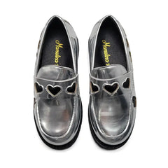 Mamelina Silver Metal Chunky Loafer 2407
