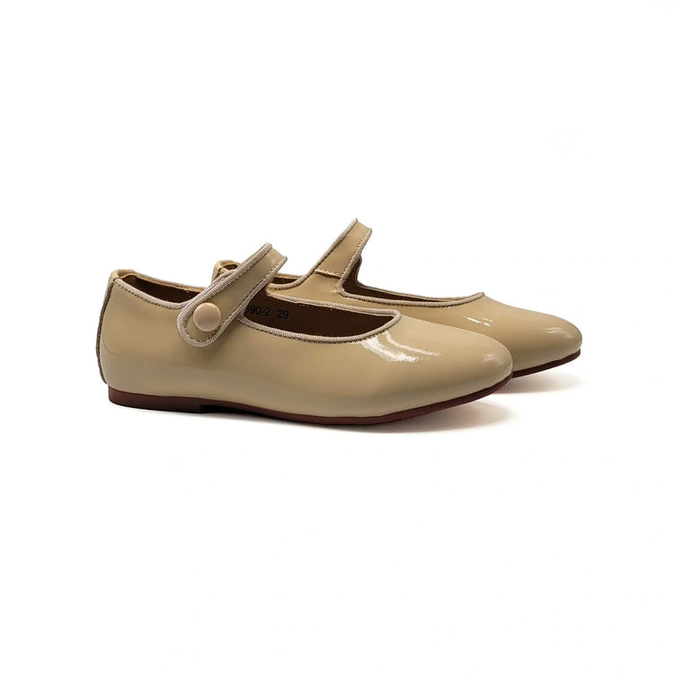 Mamelina tan patent mary jane shoes fast shipping