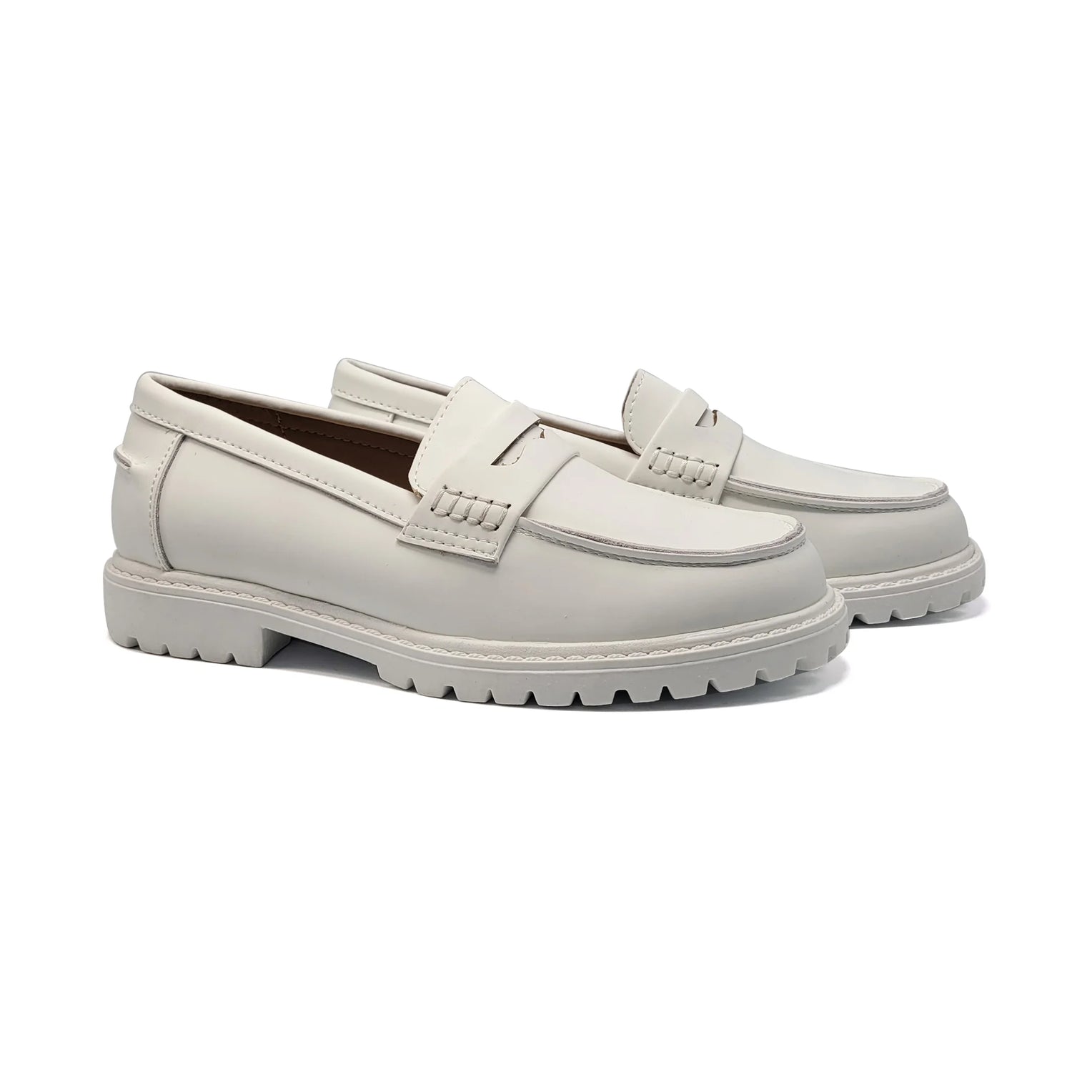 mamelina-white-silk-chunky-loafer-