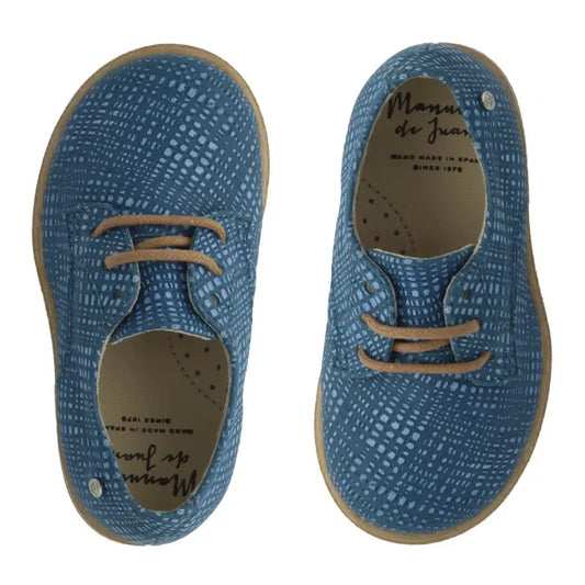 Manuela Blue Lined Derby Laced S2435 - BOYS