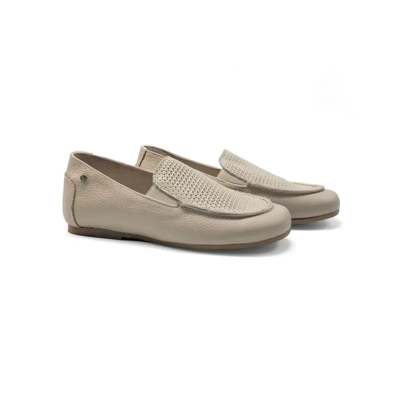 Manuela De Juan Beige Smoking Shoe S3253