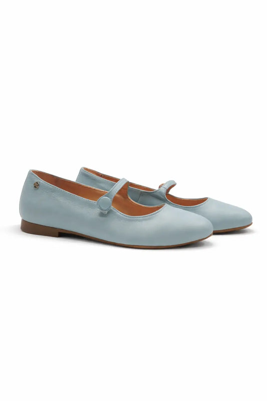 Manuela de juan colelle dove blue mary jane shoes fast shipping