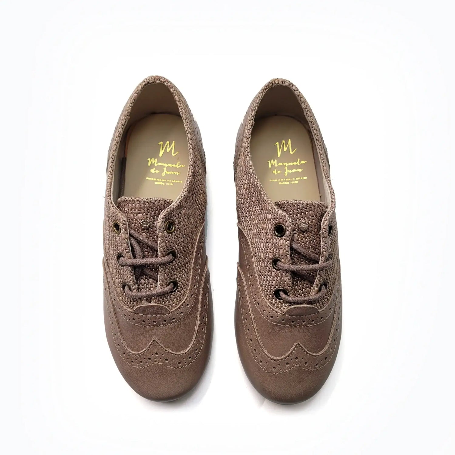 Manuela de juan elias taupe wingtip oxford fast shipping