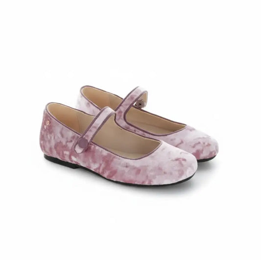 17 manuela mary jane shoes in mauve pink velvet for girls | laced shoe fast shipping