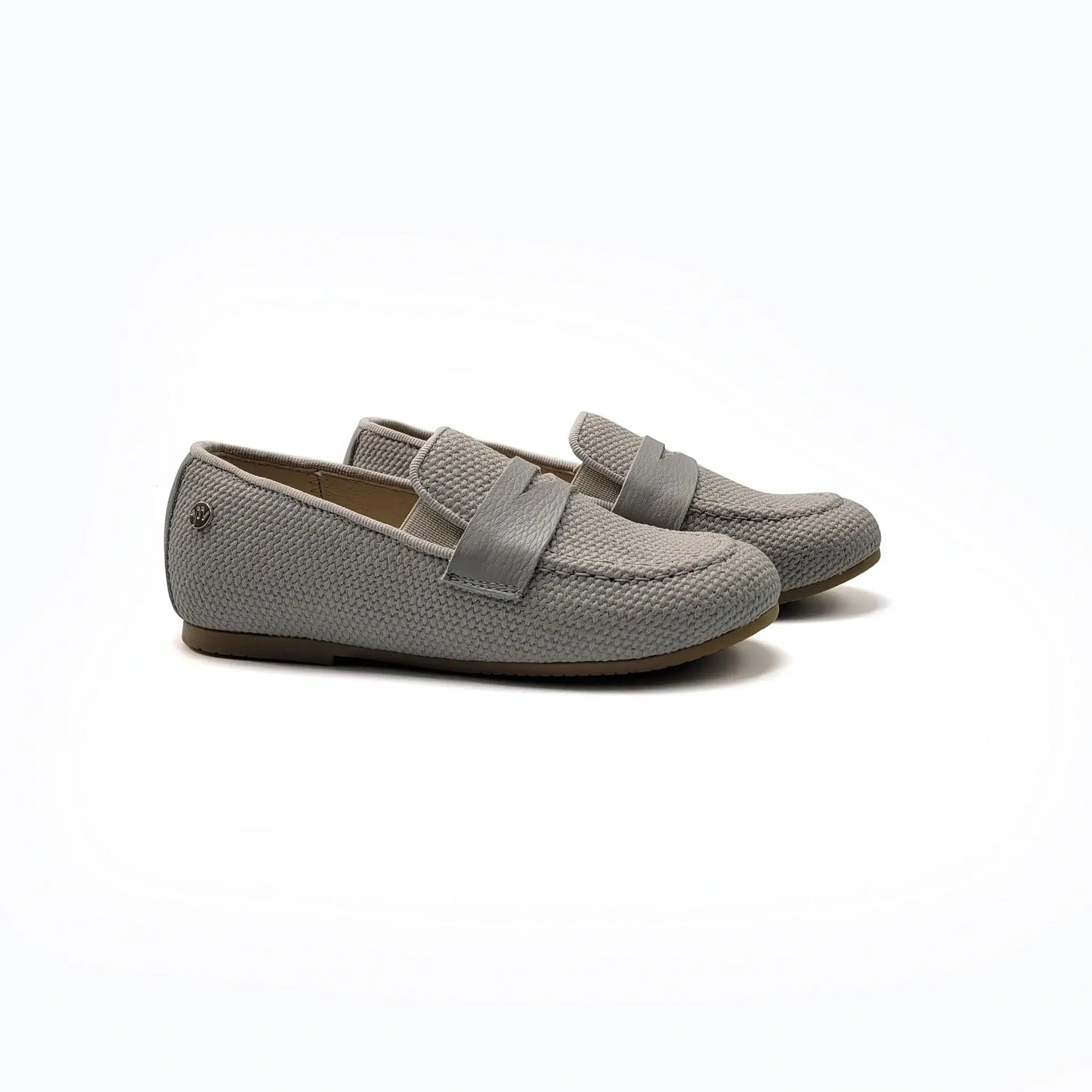 Manuela de juan grey penny loafer flats fast shipping