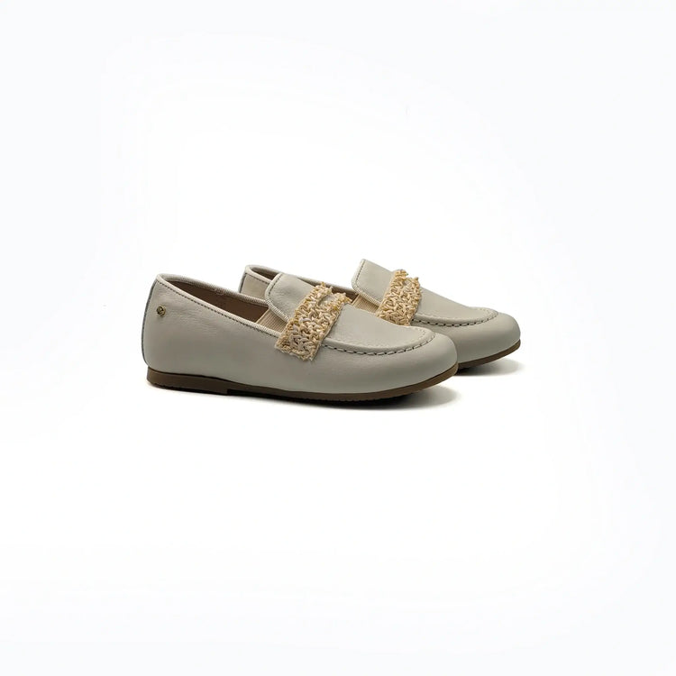 Manuela de juan ivory penny loafer flats fast shipping