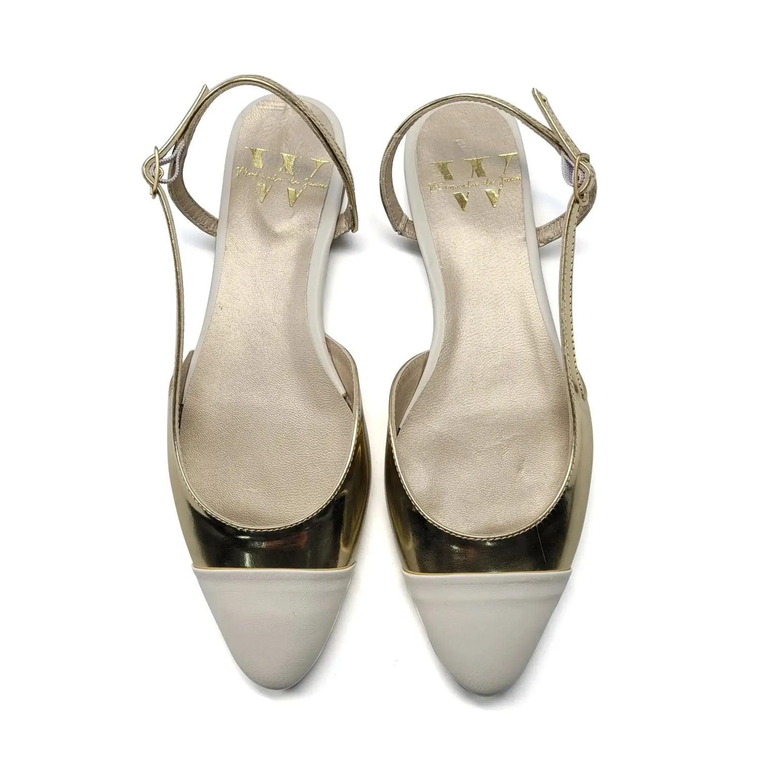 Manuela De Juan Platinum Mirror Slip On