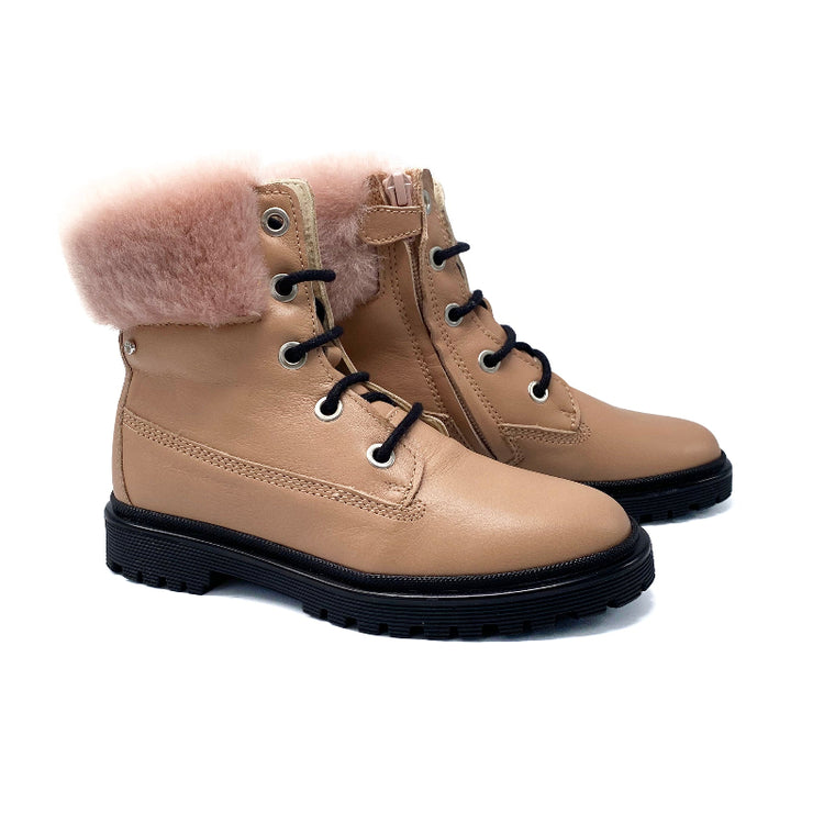 manuela-de-juan-rose-pink-shearling-lace-up-side-zipper-bootie