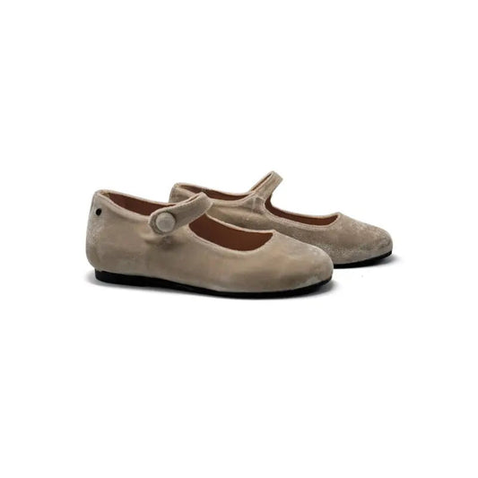 Manuela de juan taupe velvet mary jane s2970
