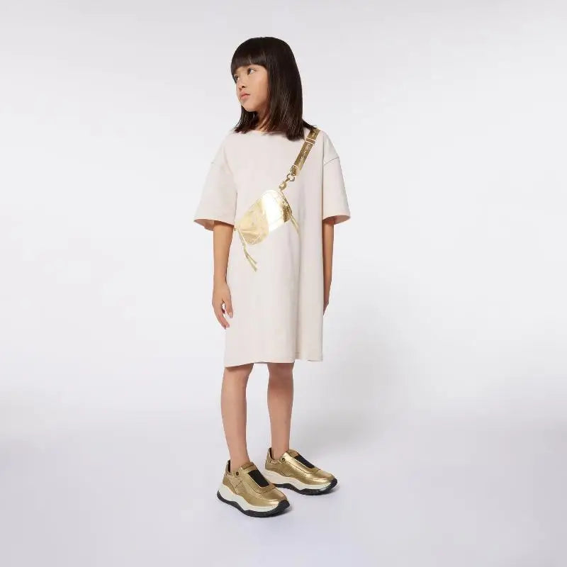 MARC JACOBS-Girls Gold Logo Trainers MARC JACOBS-Girls Gold Logo Trainers