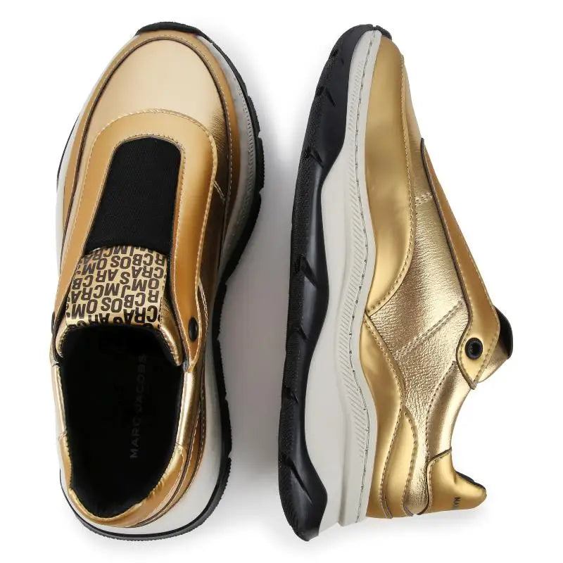 Marc Jacobs Gold Tone Chunky Slip on Sneaker - GIRLS