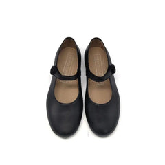 MARIA CATALAN Black Leather Vintage Mary Jane AT602 - GIRLS