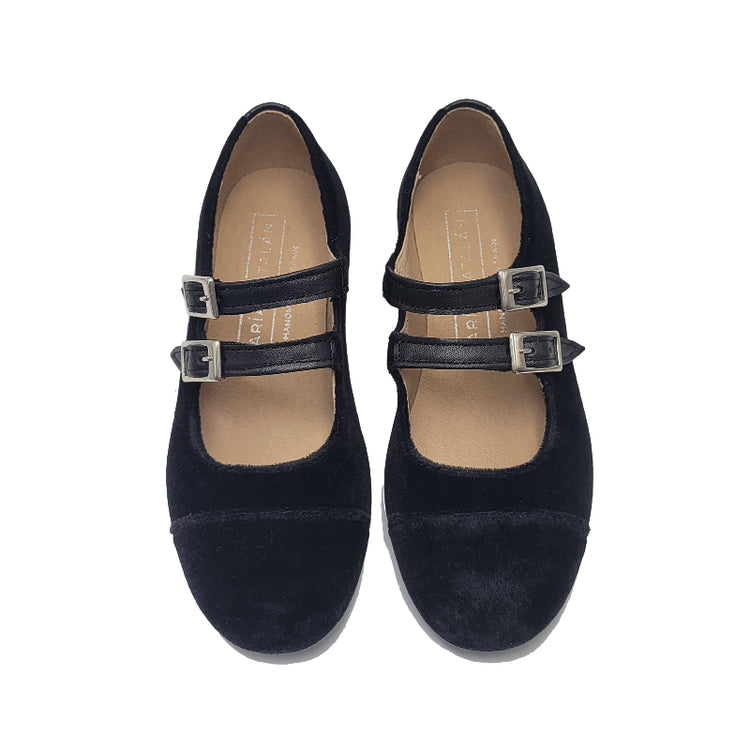 maria-catalan-black-velvet-buckle-shoes-girls