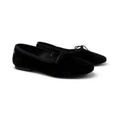 Maria Catalan Black Velvet Hi Cut Ballet Flat 605710 - 32 - GIRLS